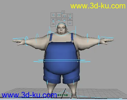 胖子  已绑定骨骼模型的图片1