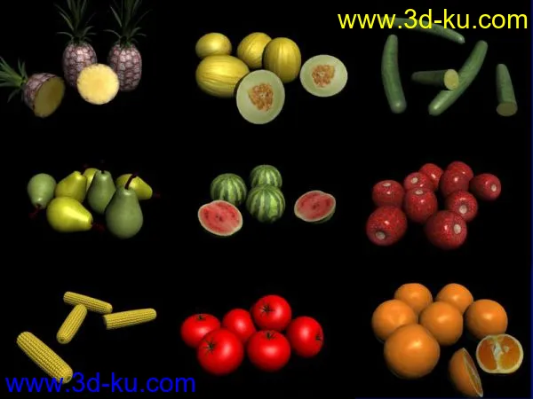 一组水果模型的图片1