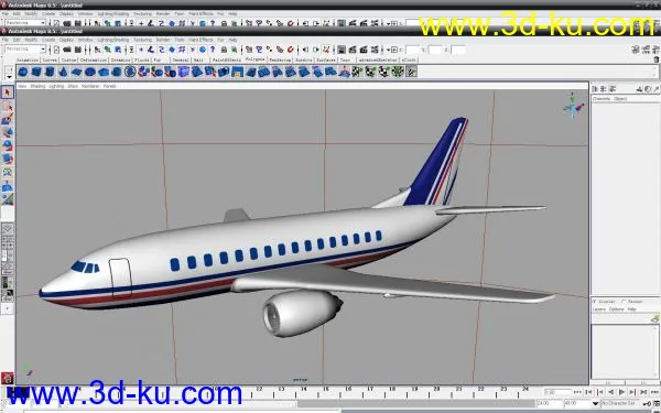 民航飞机，带天空渲染效果的模型的图片2