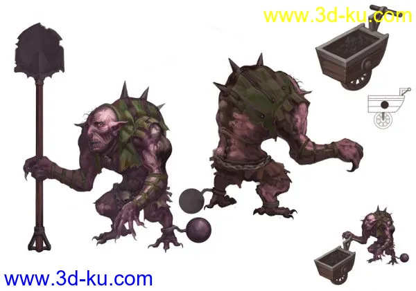 原创外包_韩国游戏项目外包_怪物角色之2模型的图片1
