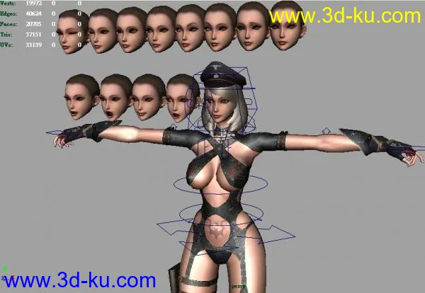 性感女軍官之表情設置模型的图片1