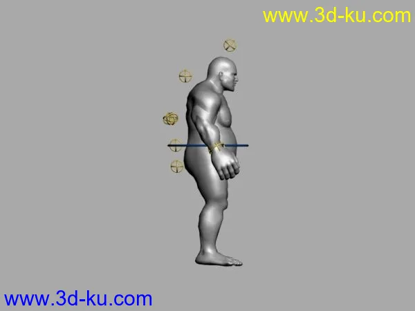 打太极-人物骨骼动画；绑定好虚拟体、控制器的人体模型的图片1