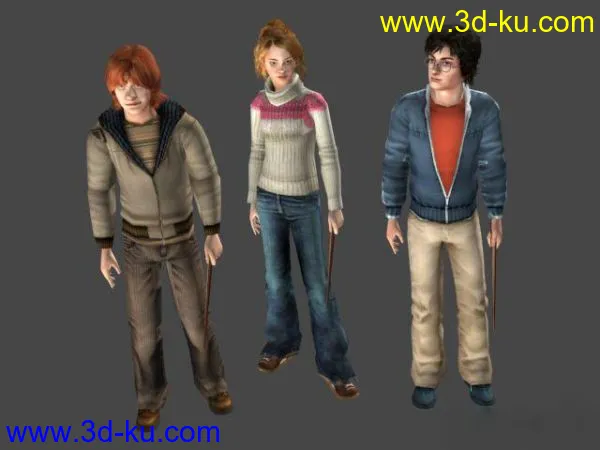Harry Potter 哈利波特和他的两个朋友模型的图片1