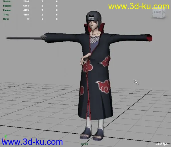 Naruto / Akatsuki - Itachi Uchiha+ obj模型的图片1