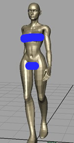 女性绑定+行走动画(原创)模型的图片1