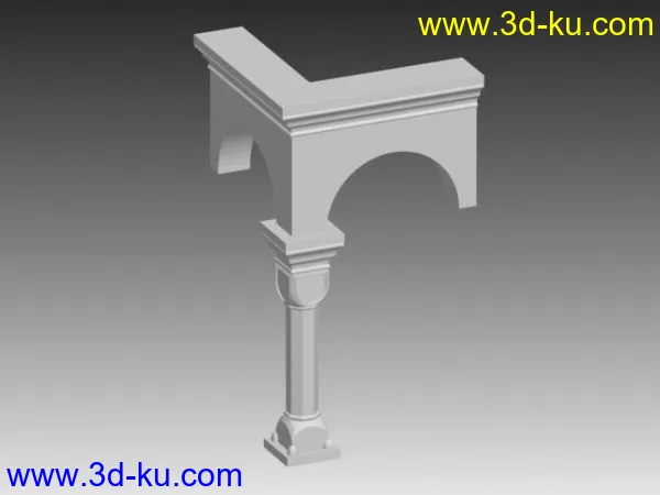 欧式构件“罗马柱，雕花”模型的图片9