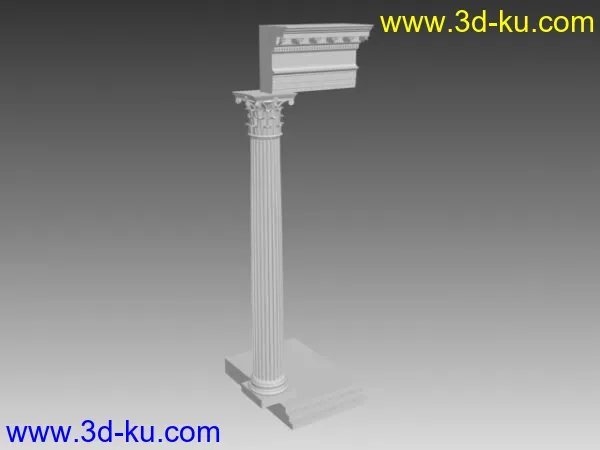 欧式构件“罗马柱，雕花”模型的图片23