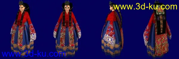 【原创】朝鲜族少女礼服模型的图片1