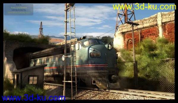 从国外网站下载的火车场景模型，给大家分享！的图片1