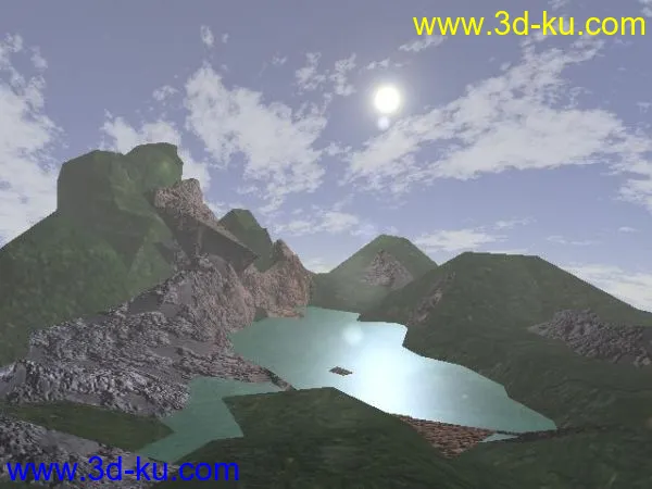 山水自然场景maya模型下载的图片1