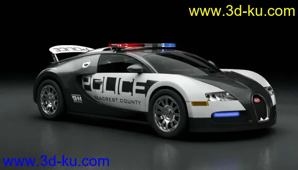 警车版布加迪威龙 Bugatti Veyron模型的图片2