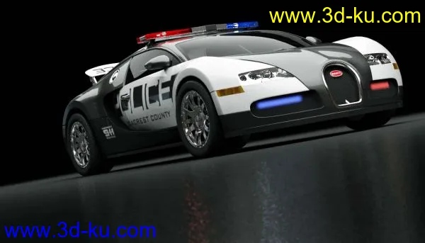 警车版布加迪威龙 Bugatti Veyron模型的图片3