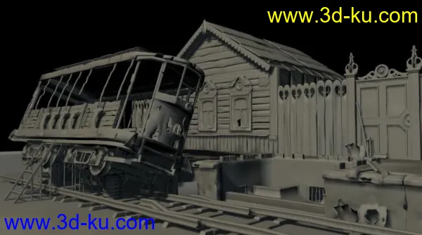 老旧的火车模型的图片1