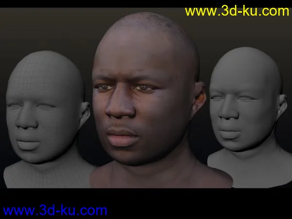 打造真实  黑人头像模型的图片1