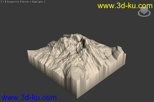 随便雕的几座山  3ds 文件模型的图片2