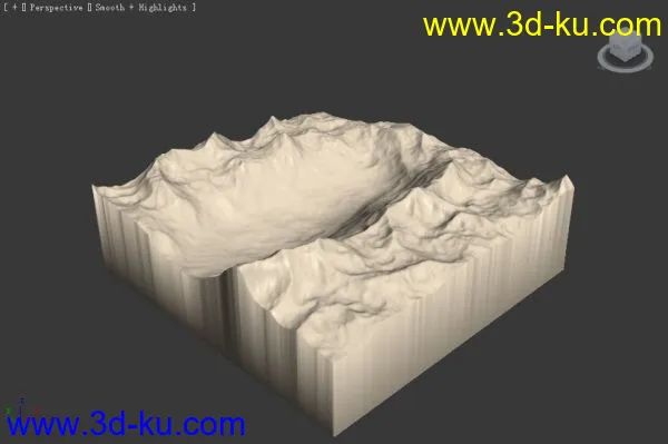 随便雕的几座山  3ds 文件模型的图片3