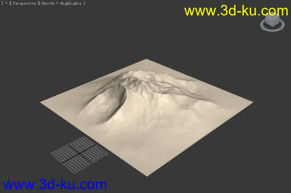 随便雕的几座山  3ds 文件模型的图片4