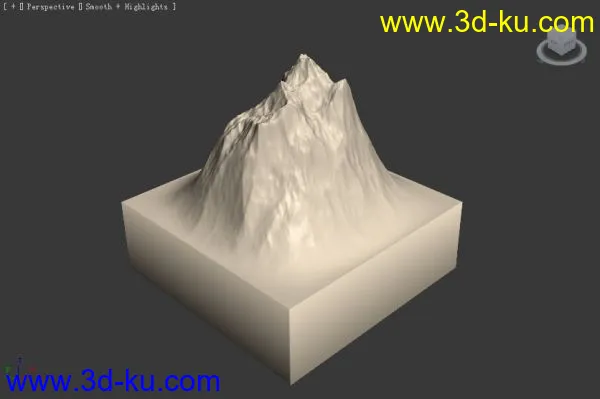 随便雕的几座山  3ds 文件模型的图片5