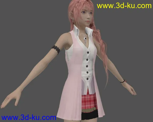 最终幻想13主角Sarah模型.max的图片1