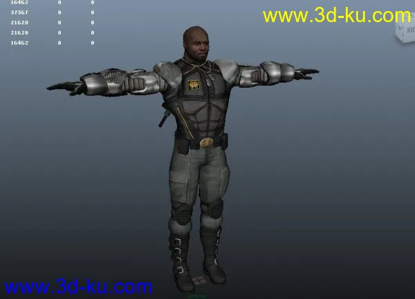 真人游戏模型,美国黑人大兵（附带游戏专用骨骼,和贴图）的图片3