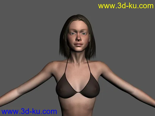 比基尼美女模型（已绑定骨骼，带贴图）的图片1