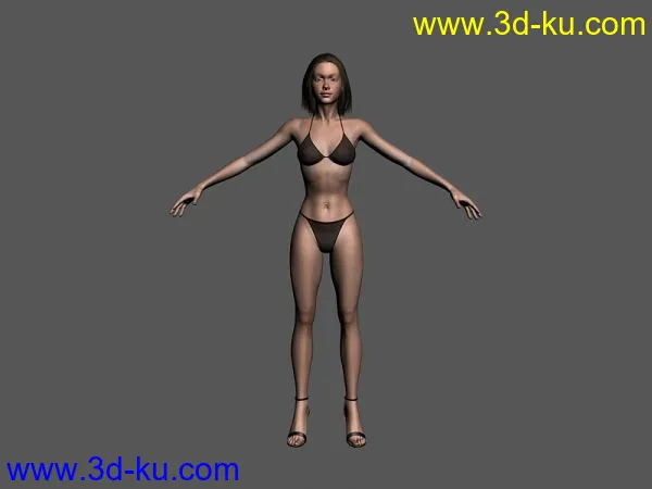 比基尼美女模型（已绑定骨骼，带贴图）的图片2