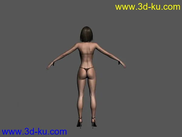 比基尼美女模型（已绑定骨骼，带贴图）的图片3