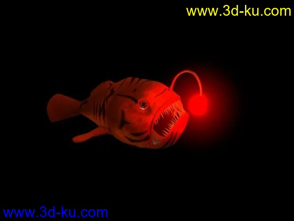 灯笼鱼 模型材质+灯光贴图+绑定动画的图片1
