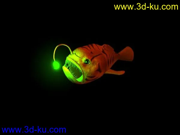 灯笼鱼 模型材质+灯光贴图+绑定动画的图片2