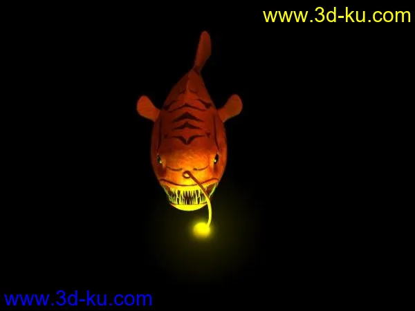 灯笼鱼 模型材质+灯光贴图+绑定动画的图片3