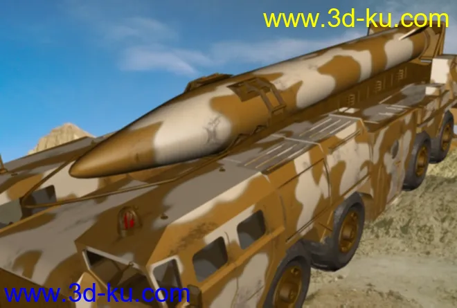 精致的导弹发射车+导弹模型的图片7