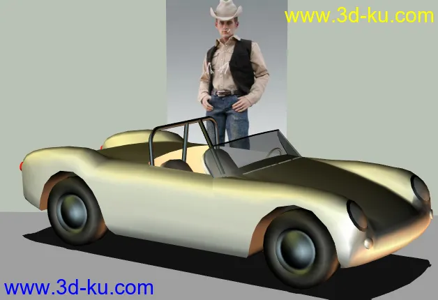 James Dean & 保时捷 - 3ds模型的图片1