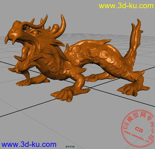 Maya精模－龙（dragon）模型的图片1