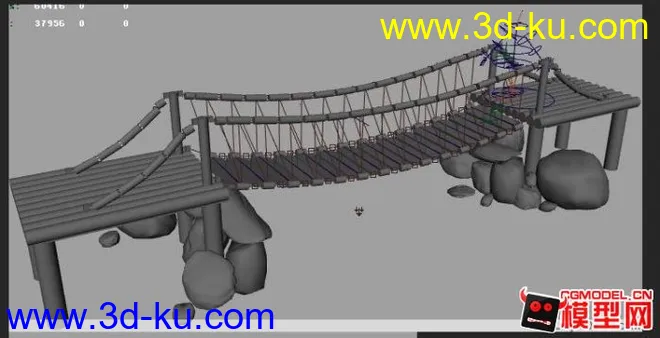 人物走过桥的的动画场景~~~~~模型的图片1