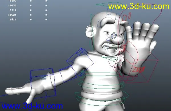 maya卡通人物模型（已绑定）的图片1