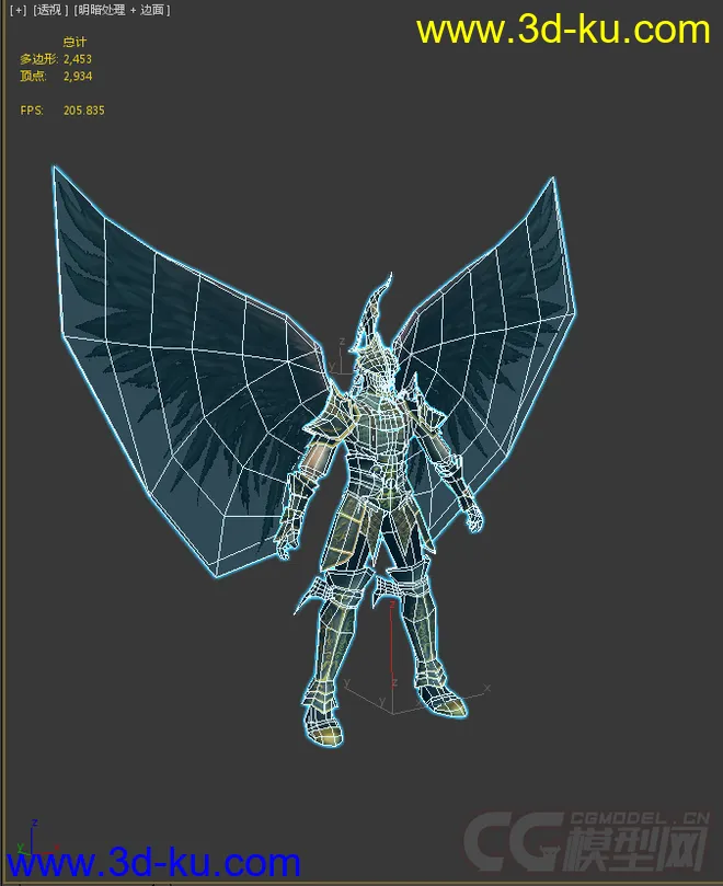 唐僧原创：一个带翅膀的战士模型的图片2