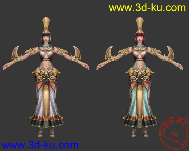 AT王者世界一女角色8.28 更新4个模型。带姿势的图片3