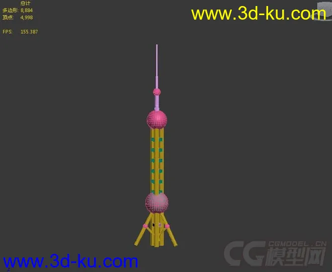 原创上海东方明珠 塔模型的图片2
