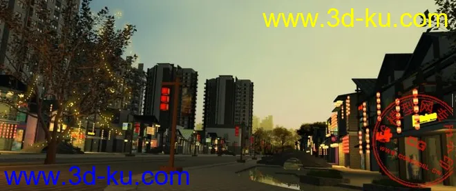 中式商业街 模型的图片1