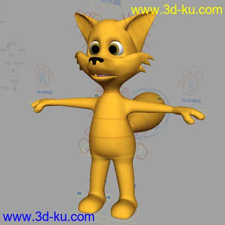 Cartoon Fox卡通 猫模型的图片1