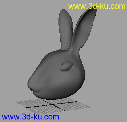 刚学Maya做的兔子头模型的图片1