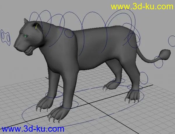 各种绑定好的四足动物（马、狗、狼、鹿、虎等等……）模型的图片2