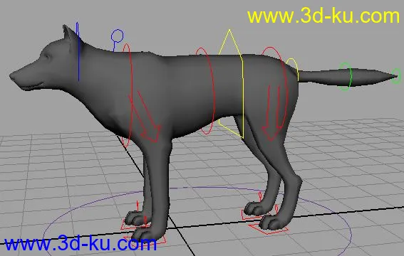 各种绑定好的四足动物（马、狗、狼、鹿、虎等等……）模型的图片6