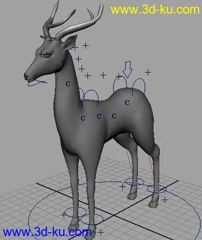 各种绑定好的四足动物（马、狗、狼、鹿、虎等等……）模型的图片7