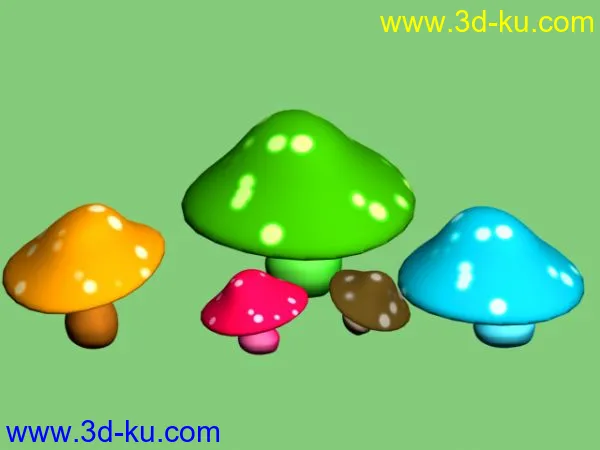 卡通蘑菇模型的图片1