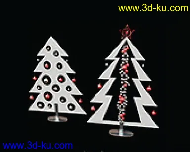 圣诞树 雪人 雪屋子模型的图片1