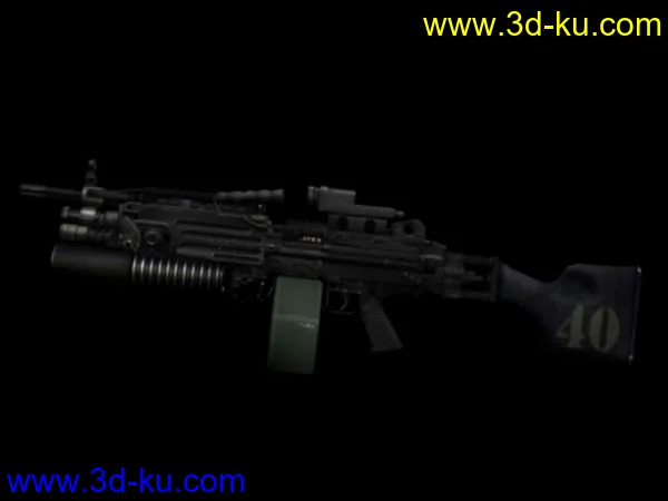 加装榴弹发射器的M249，绝对有细节！模型的图片1