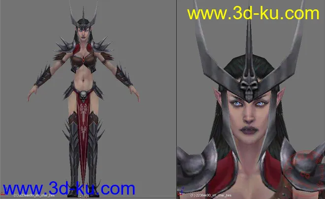 Warhammer Female Dark Elf模型的图片1