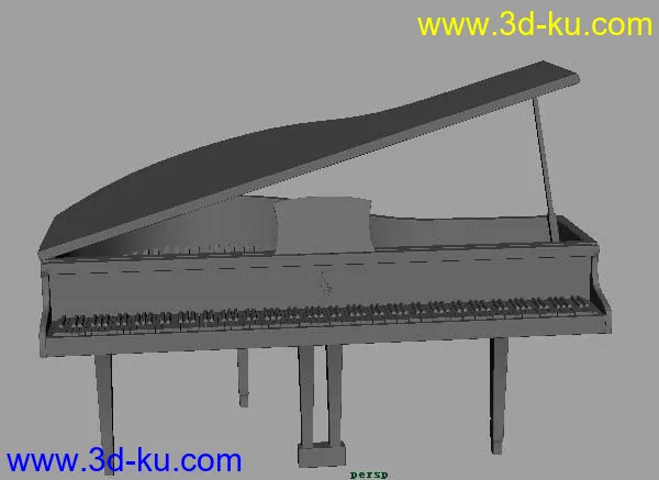 maya钢琴的模型制作的图片1