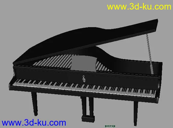 maya钢琴的模型制作的图片3